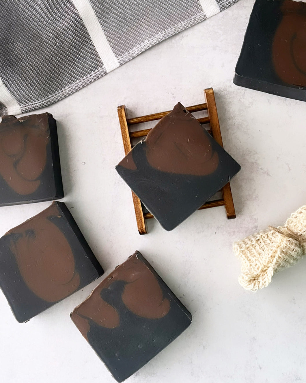 BLACK LEATHER HANDCRAFTED SOAP